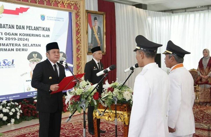 Gubernur Sumsel Lantik Bupati OKI , Iskandar-Djakfar , Pelantikan Bupati dan Wakil Bupati OKI