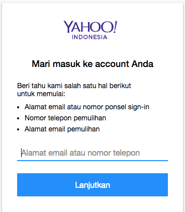 Cara pemulihan Password Email Yahoo , Lupa Password Email Yahoo , Pemulihan email yahoo , Yahoo