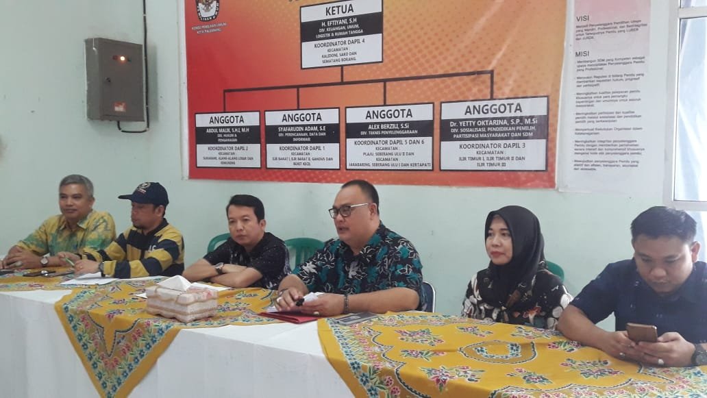 KPU Palembang , Penetapan tersangka komisioner KPU Kota Palembang