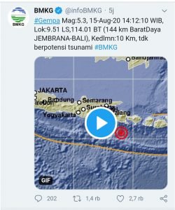 Gempa Bumi, Jembrana, Bali