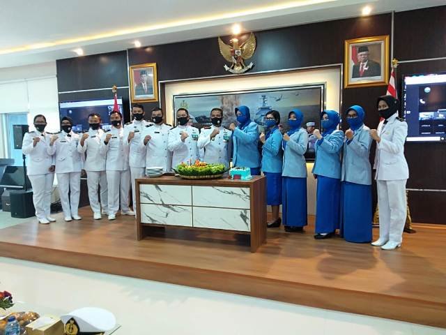 Danlanal Palembang , HUT ke-75 TNI-AL , HUT TNI AL , Profesionalitas SDM , stakeholder , TNI-AL , video conference
