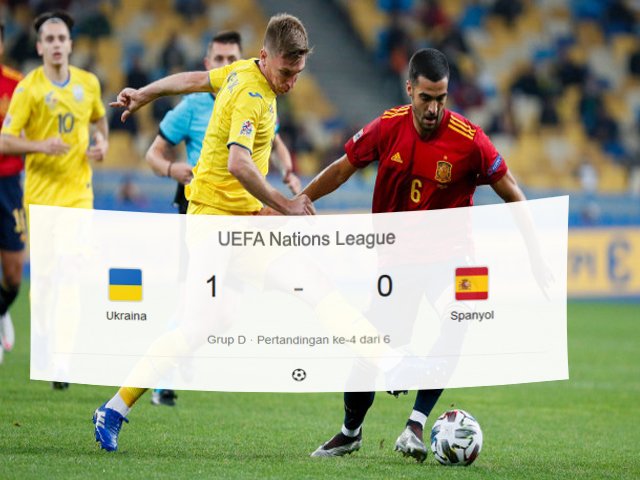 Liga Eropa , Skor Pertandingan , Spanyol , UEFA Nations League , Ukraina , Ukraina vs Spanyol