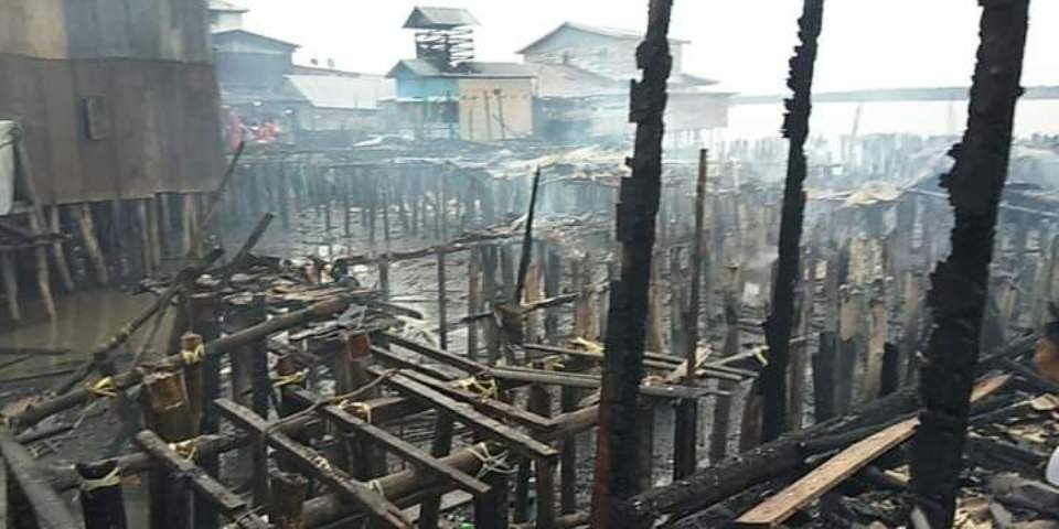 Kebakaran Di Kampung Nelayan , Kebakaran di Sungsang , Perkampungan Nelayan Sungsang , Si Jago Merah